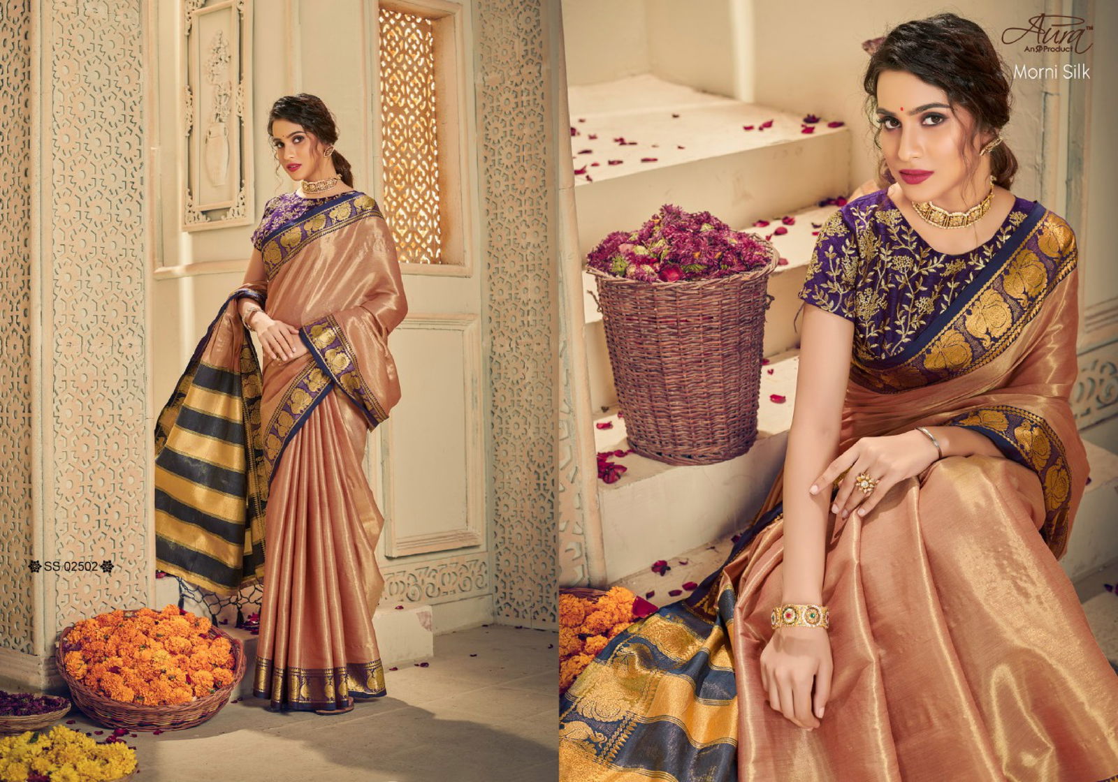 Aura Morni Silk Designer Sarees Catalog